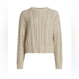 NEW NILI LOTAN women's rory sweater in light beige medium